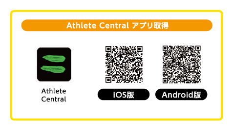 Athlete Central アプリ取得用画像